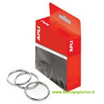  Metaliniai žiedai raktams APLI, diametras - 25 mm,  (pak. -20 vnt.)