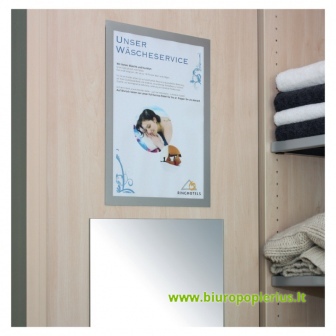  Rėmelis dokumentams DURABLE DURAFRAME® A4,  (pak. -2 vnt.), sidabrinis