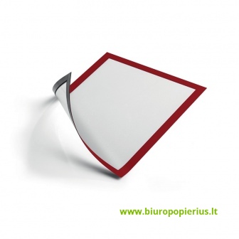  Rėmelis dokumentams DURABLE DURAFRAME® MAGNETIC, A4, (pak. - 5 vnt.), raudonas
