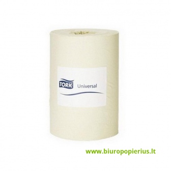  Popieriniai rankšluosčiai TORK UNIVERSAL 310, M2 120150, 1 sl., 20.5 cm x 300 m, geltona sp., 6 vnt
