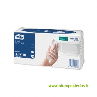  Popieriniai rankšluoščiai TORK, 2 sl., 120 serv., 27.5 x 24 cm, nebalinti, 20 vnt