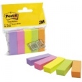  Lipnūs žymekliai POST-IT, 15x50 mm, poperiniai, 5 spalvų