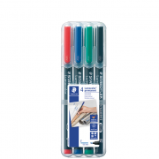  Permanentinis žymeklis  STAEDTLER LUMOCOLOR 318F, 0.6 mm, 4 spalvų rinkinys