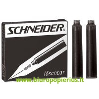  Rašalo kapsulės SCHNEIDER, juodos spalvos, 6 vnt. - 2 pak.
