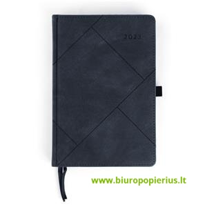  Kalendorius FASHION BLACK EDITION, 2023, PU, A5, tamsiai mėlynos sp.