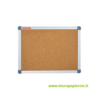  Kamštinė lenta MEMOBOARDS CLASSIC, 90x60 cm, aliuminio rėmas