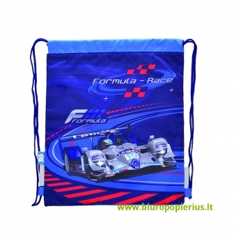  Maišelis sportinei aprangai SB-01 YES Formula-race, 40 x 34 cm, mėlyna sp.