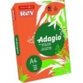  Spalvotas pop.REY ADAGIO 21, A4, 80 g/m2, 500 l., intensyvios oranžinės sp.