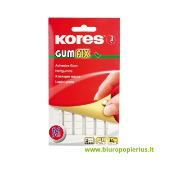  Montavimo kvadratėliai, KORES Gumfix, 84 kvadratėliai, balta sp., 50 g