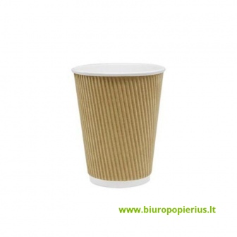  Vienkartiniai puodeliai RIPPLE,popieriniai, 236 ml, D80 mm, 25 vnt.