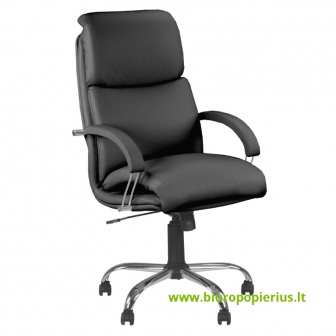  Vadovo kėdė NOWY STYL NADIR STEEL Chrome (comfort), juodos sp. odos imitacija