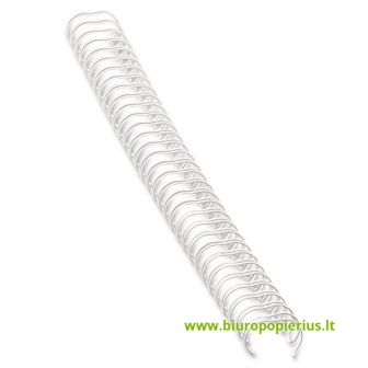  Metalinė įrišimo spiralė, 6 mm, Balta (dėž.-100 vnt.)