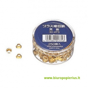  Kniedės 4.8mm PLUS, susega iki 30 lapų, žalvarinės, 250vnt