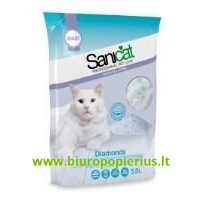  Kraikas katėms SANICAT Diamonds, iš silikagelio, 3,8 l