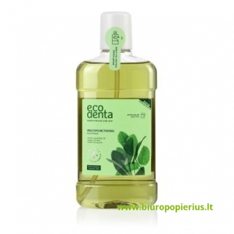  Burnos skalavimo skystis "ECODENTA", daugiafunkcis, su šalavijų ekstraktais ir mėtų aliejumi, 500ml