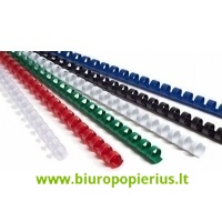  Plastikinė įrišimo spiralė, 12 mm, balta, 100 vnt.