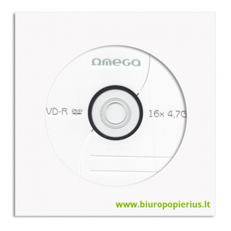  OMEGA DVD-R 4,7GB 16X Vokelyje, pakuotė 10vnt