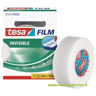  Permatoma lipni juostelė TESA Invisible Self-Adhesive Tape, užklijavus nematoma, lengva naudotis, 33m x19mm