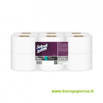 Tualetinis popierius SELPAK, 2 sluoksniai, 150 metrai, 435 lapelių, 12 vnt.