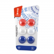  Magnetai MemoBe, 30 mm., 6 vnt., įvairių spalvų
