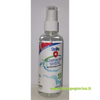  Dezinfekcinis skystis rankoms STERILPRO nuo bakterijų ir virusų , arbūzų kvapo, 100 ml
