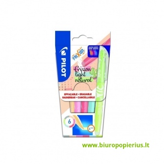 Trinamųjų teksto žymeklių rinkinys PILOT FRIXION Light Natural, 6 vnt.