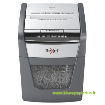  Automatinis dokumentų naikiklis Rexel Optimum Autofeed 50X, 4x28mm, P4, 20l