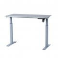  Reguliuojamo aukščio stalas SUN-FLEX®EASYDESK ELITE, elektrinis, vieno variklio, sidabrinis rėmas, 120x60 cm pilkas stalviršis
