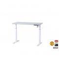  Reguliuojamo aukščio stalas SUN-FLEX®EASYDESK ELITE, elektrinis, vieno variklio, baltas rėmas, 120x60 cm baltas stalviršis