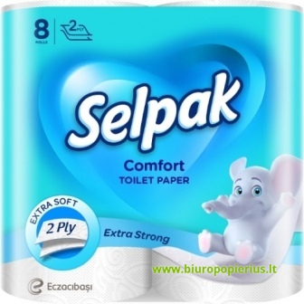  Tualetinis popierius SELPAK comfort, 8 vnt., 2 sl.