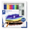  Kūrybinis rinkinys STAEDTLER 146 10C, 12 spalvotų pieštukų + 3 grafitiniai pieštukai,  vandens teptukas, drožtukas