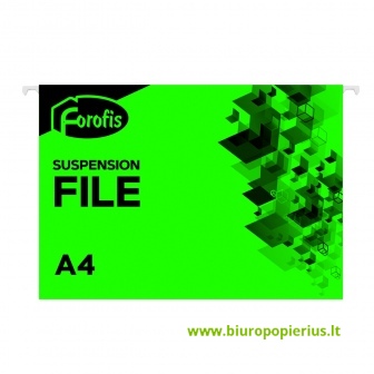  Kartotekinis vokas FOROFIS A4, žalios sp. 25 vnt.