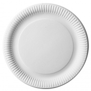  Lėkštės Pure, vienkartinės, popierinės, apvalios, baltos, D 29 cm, 50 vnt.