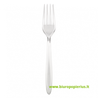  Vienkartinės šakutės SUPERIOR, PS, skaidrios, 17 cm, 50 vnt