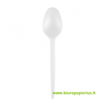  Vienkartiniai šaukštai SUPERIOR, PS, balti, 17 cm, 50 vnt