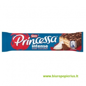  Vaflinis batonėlis PRINCESSA, tamsaus kokoso skonio, 30g