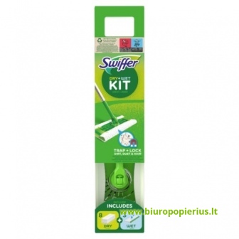  Swiffer Sweeper Starter Kit XXL: šluota,sausos serv.8vnt ir šlapios serv.3vnt