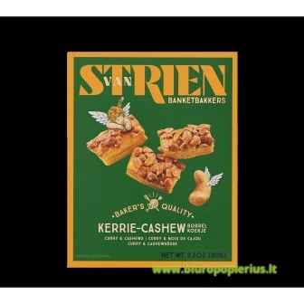  Pikantiški sausainiai VAN STRIEN, su anakardžiais ir kariu, 90 g