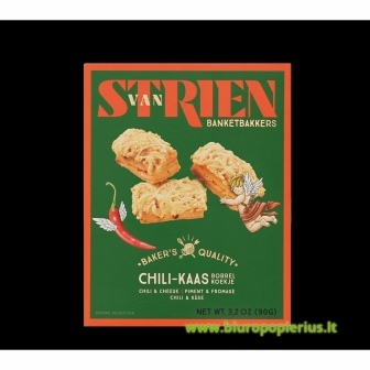  Sūrio sausainiai VAN STRIEN, čili pipirų skonio, 90 g