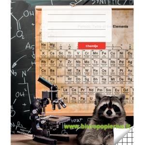  Chemijos sąsiuvinis, langeliais, 36 lapai. Vidinių lapų gramatūra – 90 g/m2.