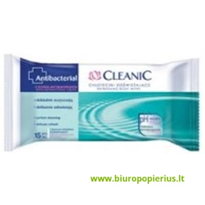  Universalios drėgnos servetėlės CLEANIC Anti Septic, 15 vnt.