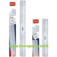  Liniuotė NATARAJ,30 cm, su dviem skalėmis, nuožulniu kraštu, paryškintai