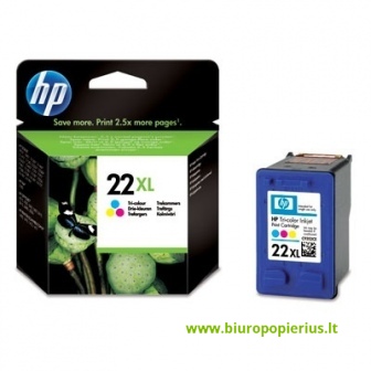 Hewlett-Packard 22XL (C9352CE) Spalvota, 415 psl.  	