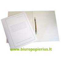  Segtuvas, baltas kartonas, su įsegėle 300 g/m2, A4 formato su spauda - 50 vnt.