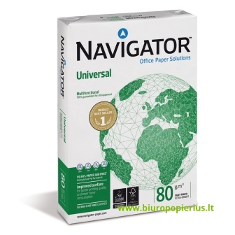  Biuro popierius NAVIGATOR, A4, 80 g/m2, 500 lapų